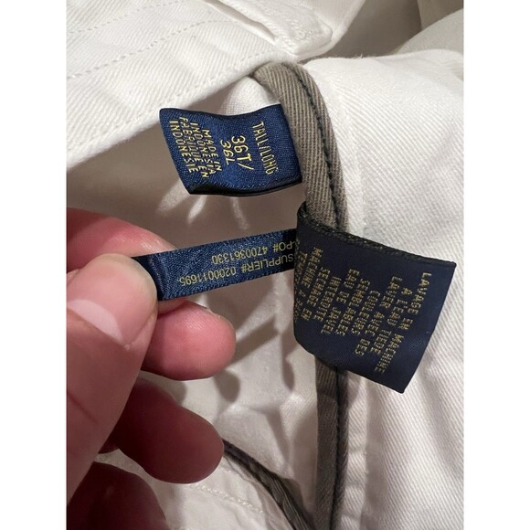 Polo Ralph Lauren Shorts Mens 36 Tall White Cargo Utility Camping Hiking - Picture 6 of 9